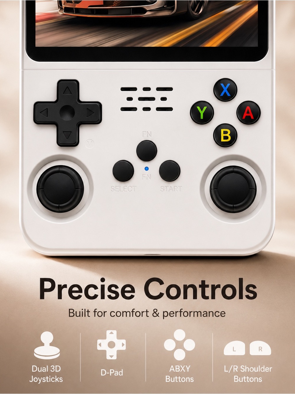 Handheld R36S Retro Gaming Console - White - Picture 10 of 12